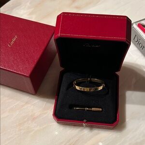 Cartier Gold Love Bracelet with Red Box